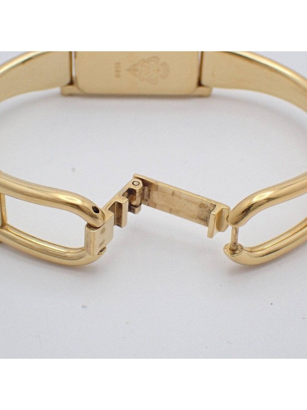 Gucci L Bracelet Watch Quartz Gold Black Dial - Picture 6 of 9